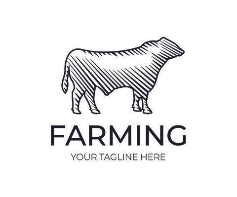 Bull Logo Design Stock Illustration