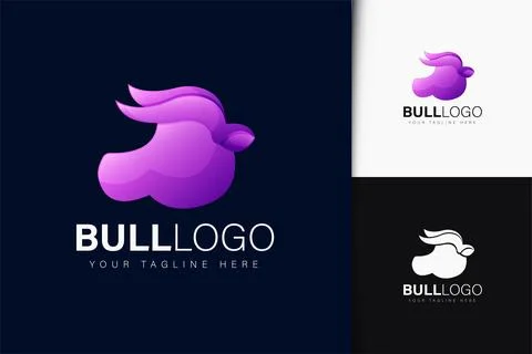 Bull logo design Stock Illustration