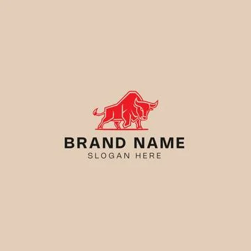 Bull logo design vector template. Buffalo logo vector illustration. Wild an.. Stock Illustration
