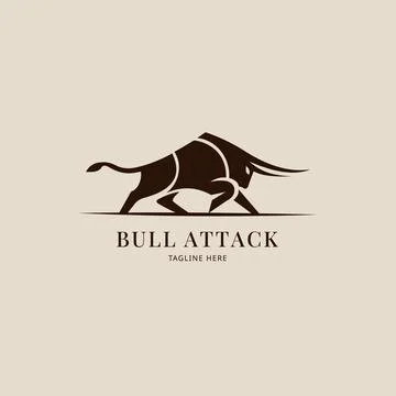 Bull logo design vector template. Buffalo logo vector illustration. Wild an.. Stock Illustration