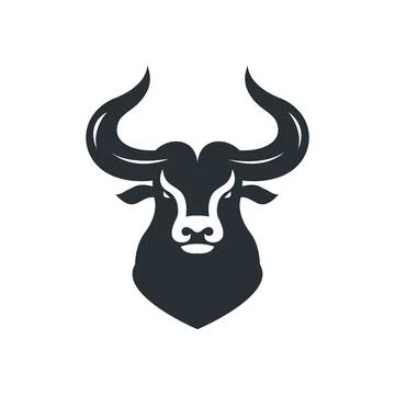 Bull Logo icon. Illustrazione stock