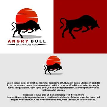 BULL LOGO MARK EDITABLE Stock Illustration