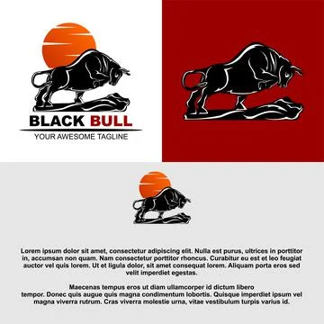 BULL LOGO MARK EDITABLE Stock Illustration