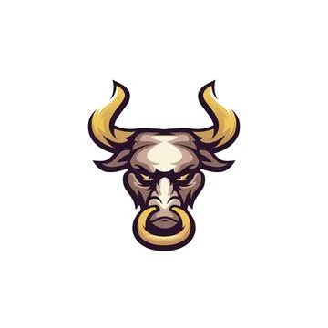 Bull Logo Vector Design Template Stock Illustration