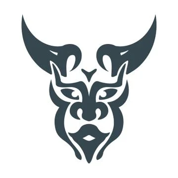 Bull man head symbol vector Illustrazione stock