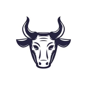 Bull, ox head vector logo Stock Illustration