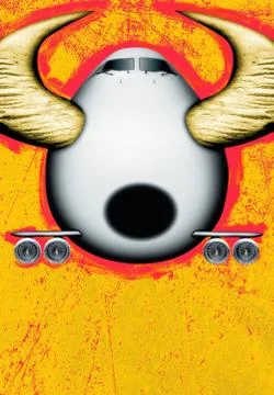 Bull plane Stock Illustration