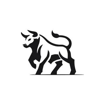 Bull shadow illustration Stock Illustration