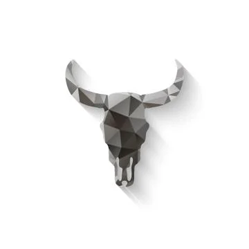 Bull skull triangle Stock Illustration