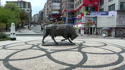 Bull statue Video stock 147022220