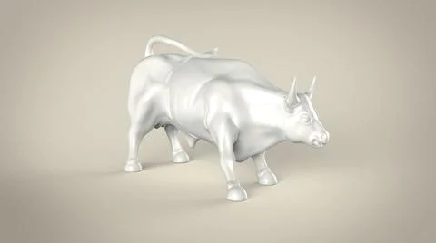 Bull statue isolated 3d model image Stock Illustration
