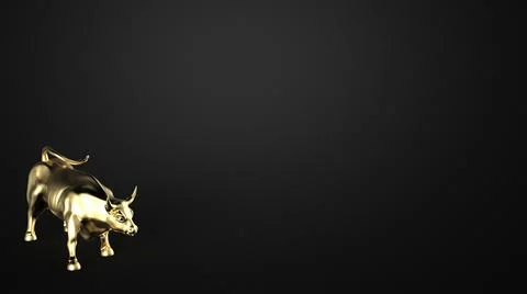 Bull statue isolated 3d model image Stock Illustration