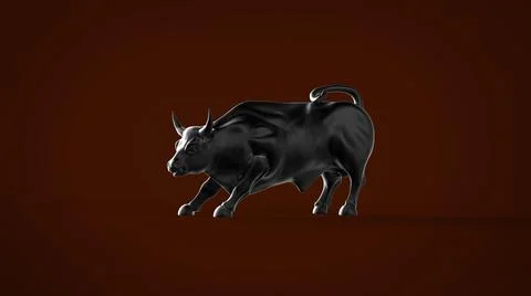 Bull statue isolated 3d model image Stock Illustration
