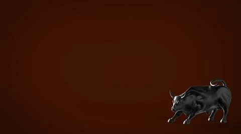Bull statue isolated 3d model image Illustrazione stock