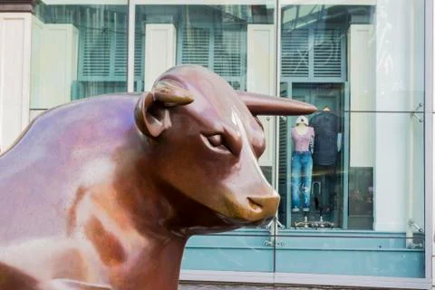 The bull Symbol of Birmingham England Stock Photos