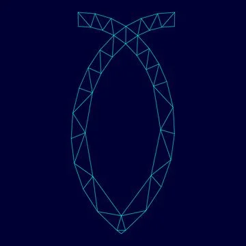 Bull symbol low poly triangulation triangulated polygonal electric cyan blu.. Stock Illustration