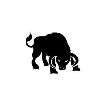 Bull Taurus Bison Buffalo Logo Stock Illustration