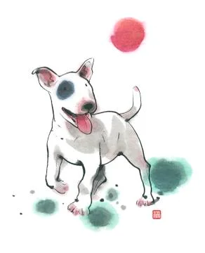 Bull terrier Stock Illustration