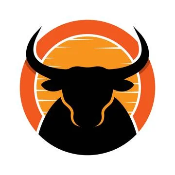Bull vector logo design Stock Illustration