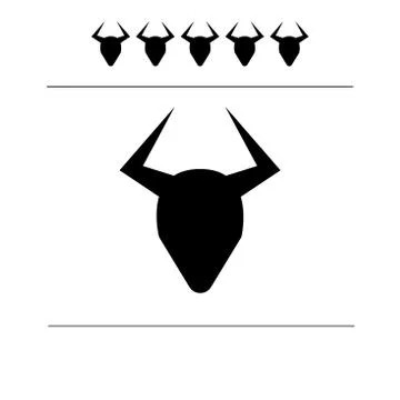 Bull vector logo graphic modern abstract Stock Illustration