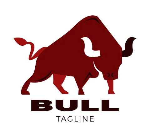 Bull vector logo template design Stock Illustration