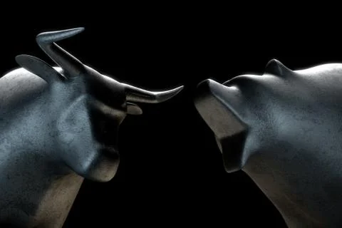 Bull Versus Bear Stock Illustration