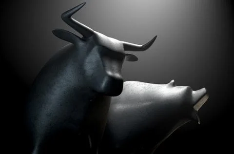 Bull Versus Bear Stock Illustration