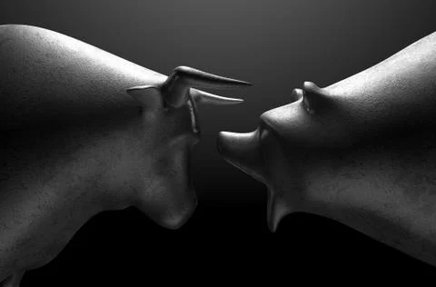 Bull Versus Bear Stock-Illustration