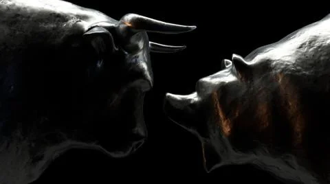 Bull Versus Bear Stock Illustration