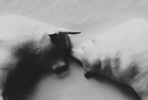 Bull Versus Bear Stock Illustration