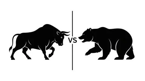 Bull vs bear Stock Illustration