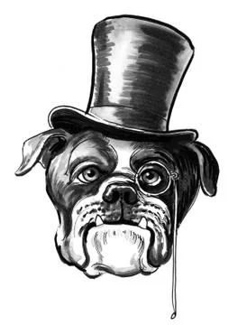Bulldog head Stock Illustration