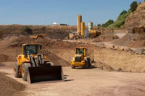 Bulldozer in action Foto stock