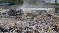 Bulldozer in the city dump HD Footage