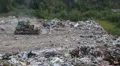 Bulldozer on the city dump HD Footage