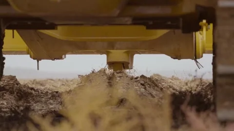 Bulldozer close up Stock Footage 309792941