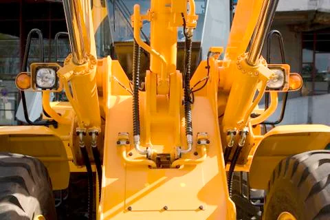 Bulldozer close up Stock Photos