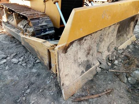A bulldozer - close up Stock Photos