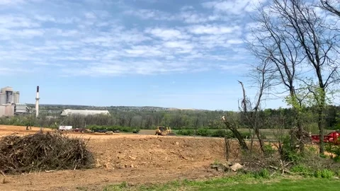 Bulldozer at a construction site Stock Footage 153107630