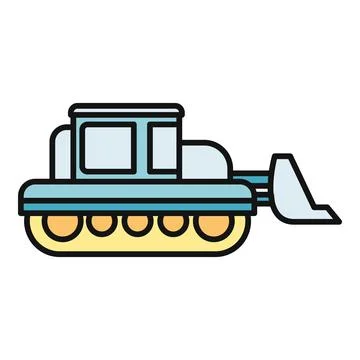 Bulldozer construction vehicle icon vector illustration Stock Illustration
