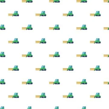 Bulldozer construction vehicle pattern on white background 스톡 일러스트