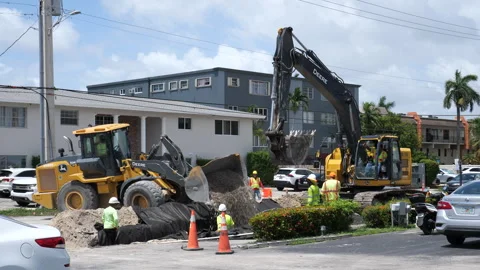 Bulldozer Dumps Dirt Stock Footage 313360875