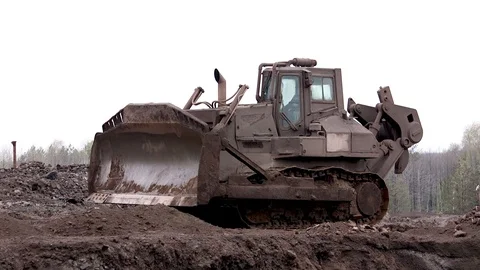 Bulldozer Stock Footage 99178837