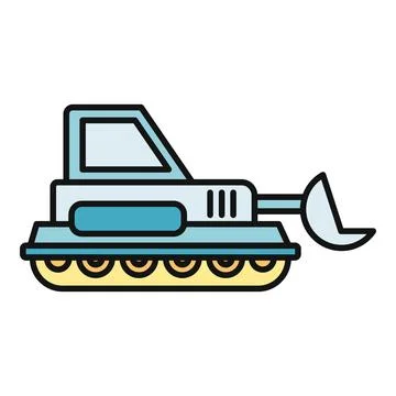 Bulldozer heavy equipment machine for construction work Stock Illustration
