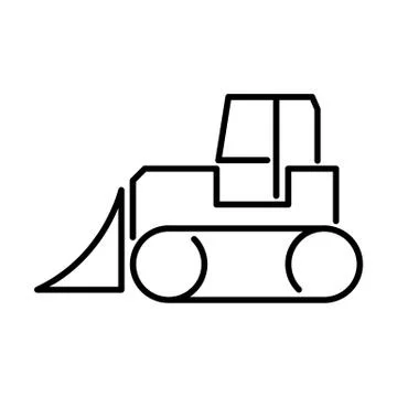 Bulldozer Icon Stock Illustration