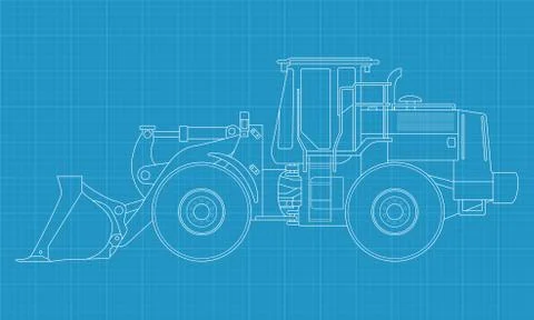 Bulldozer Stock Illustration