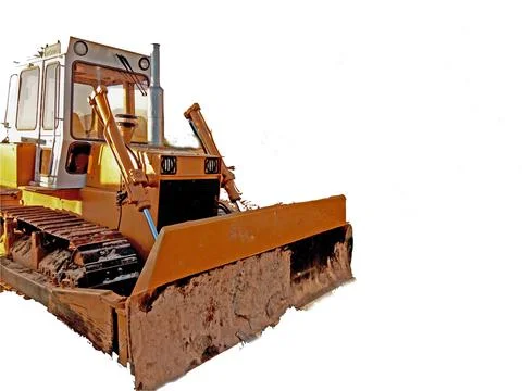 Bulldozer isolated on white background Foto stock
