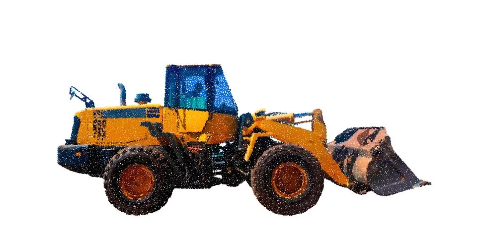 Bulldozer. Isolated on white background. Vector illustration. 스톡 일러스트