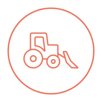 Bulldozer line icon Stock Illustration