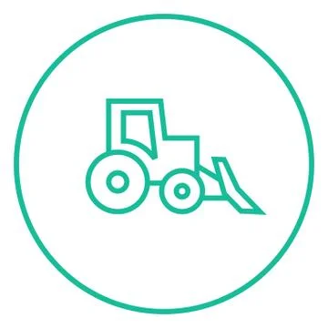 Bulldozer line icon Stock Illustration